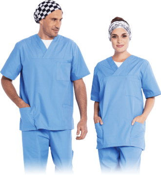 Unisex-Krankenhaushemd HOSPITAL BLUE