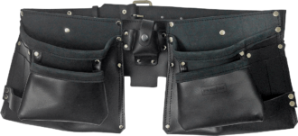 Arbeitsgürtel aus Leder, SCHWARZ