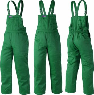 Tuta invernale con bretelle HARD GREEN