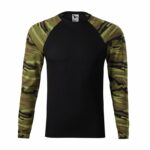 Langärmliges T-Shirt im Camouflage-Look 166 GREEN