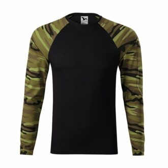 Langärmliges T-Shirt im Camouflage-Look 166 GREEN