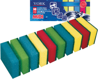 MIDI-Geschirrschwämme 80 x 50 x 25 mm, 10 Stück