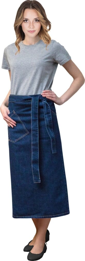 Kellner-Latzschürze aus Jeansstoff FORTE 90 x 80 cm