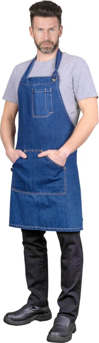 Grembiule da cameriere in jeans FORTE 82x82 cm, con chiusura al collo