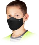 Dreilagige Baumwoll-Hygienemasken für Kinder SAFER BLACK, 10 Stück