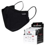 3-lagige Baumwoll-Hygienemaske für Herren SAFER BLACK MAXI