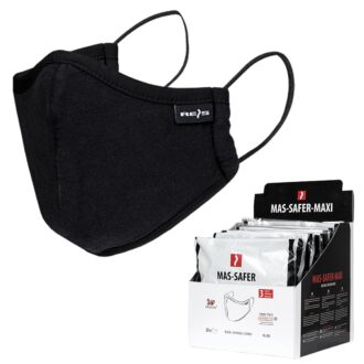 Mascherina igienica da uomo in cotone a 3 strati SAFER BLACK MAXI