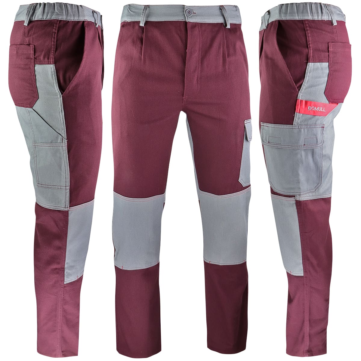 Arbeitshose bis zur Taille DELUX BURGUNDY Arbeitshose bis zur Taille DELUX BURGUNDY