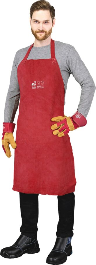 Grembiule da lavoro in pelle per saldatori WELD RED 60x90 cm