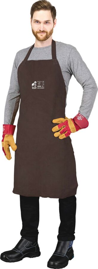 Leder-Schweißerschürze WELD BROWN 60 x 90 cm