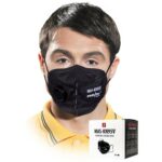 KN95-Hygienemaske, schwarz, mit Ventil, 5-lagig, 10 Stück