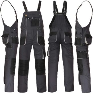 Pantaloni da lavoro con bretelle FORCE GREY