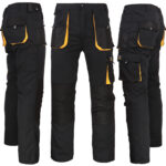 Arbeitshose bis zur Taille FORCE BLACK GELB