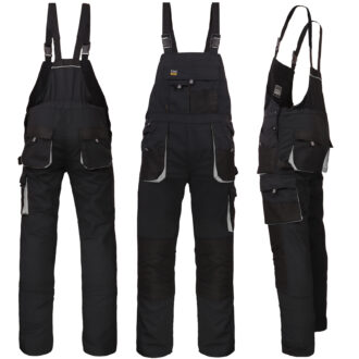 Arbeitshose mit Hosenträgern FORCE BLACK GRAU