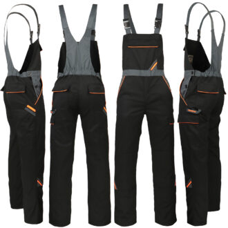 Tuta da lavoro con bretelle PRO BLACK