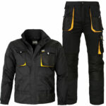 Arbeitsanzug bis zur Taille FORCE BLACK GELB