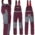 Arbeitshose mit Hosenträgern DELUX BURGUNDY