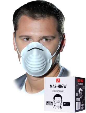 Weiße Hygienemasken aus Polypropylen HIG, 50 Stück