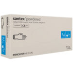 Diagnostische Latexhandschuhe, 100 Stück, MERCATOR Santex®, gepudert