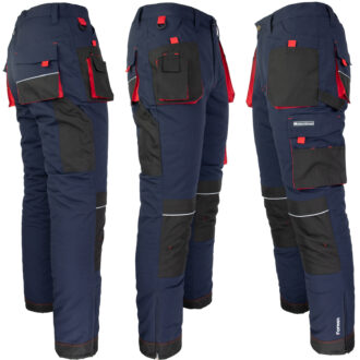 Tuta da lavoro invernale a vita alta PROFI NAVY RED