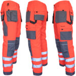 Reflektierende Arbeitsanzüge PROFI HIVIS GREY RED