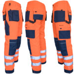 Reflektierende Arbeitsanzüge PROFI HIVIS NAVY ORANGE