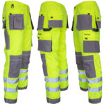 Reflektierende Arbeitsanzüge PROFI HIVIS GREY GELB