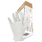 OGRIFOX Einweg-Latexhandschuhe, 100 Stück, gepudert