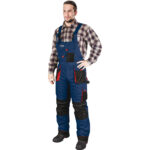 Winter-Latzhose PROFI NAVY RED