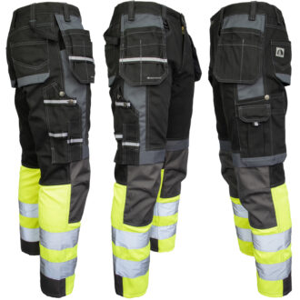 Reflektierende Baumwollhose HAYER BLACK HIVIS