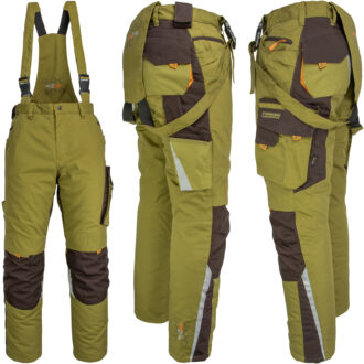 Winter-Arbeitshose mit Hosenträgern 2-in-1 NEWAGE KHAKI