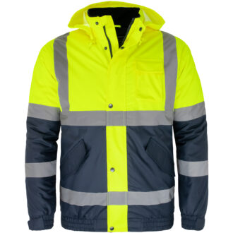 Giacca bomber invernale riflettente ROAD YELLOW