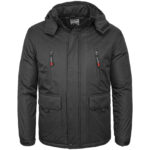 Winter-Arbeitsjacke mit Kapuze NORWAY BLACK