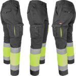 Reflektierende Hose mit Elasthan MANNLAND HIVIS BLACK