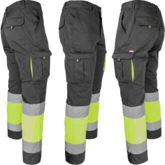 Reflektierende Hose mit Elasthan MANNLAND HIVIS BLACK