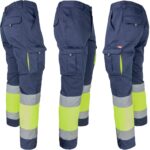 Reflektierende Hose mit Elasthan MANNLAND HIVIS NAVY