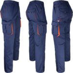 Damen-Arbeitsoveralls mit Elasthan FRAULAND NAVY ORANGE