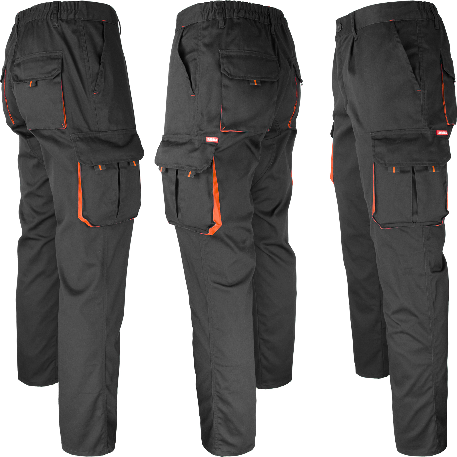 Pantaloni da lavoro con elastan MANNLAND BLACK Pantaloni da lavoro con elastan MANNLAND BLACK