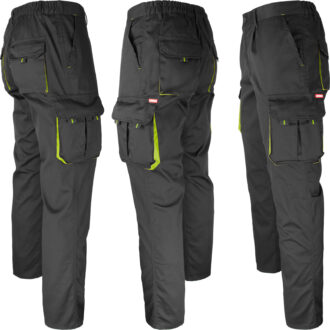 Arbeitshose mit Elasthan MANNLAND BLACK YELLOW