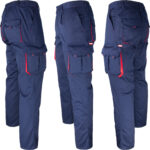 Pantaloni da lavoro con elastan MANNLAND NAVY RED