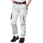 Damen-Arbeitsoveralls mit Elasthan FRAULAND WHITE BLUE