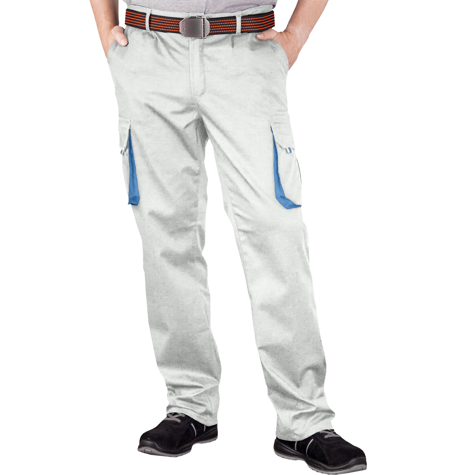 Arbeitshose mit Elasthan MANNLAND WHITE BLUE Arbeitshose mit Elasthan MANNLAND WHITE BLUE