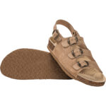 Orthopädische Sandalen aus Wildleder und Kork: KORK BROWN