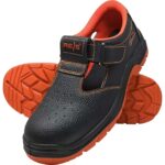 Arbeitssandalen aus Leder ALFASAN COOL ORANGE SB