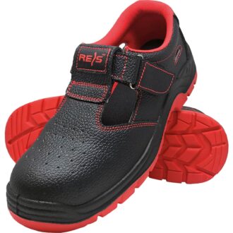 Arbeitssandalen aus Leder ALFASAN COOL RED SB