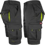 Damen-Arbeitsshorts mit Elasthan FRAULAND BLACK YELLOW