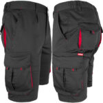 Arbeitsshorts mit Elasthan MANNLAND BLACK RED