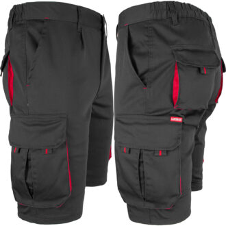 Arbeitsshorts mit Elasthan MANNLAND BLACK RED
