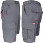 Arbeitsshorts mit Elasthan MANNLAND GREY RED