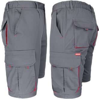 Pantaloncini da lavoro con elastan MANNLAND GREY RED
